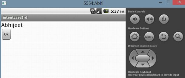 Intented to other activity
